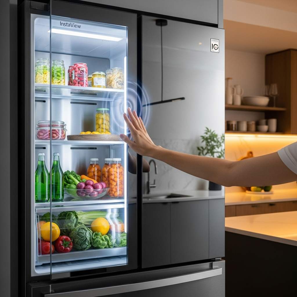 LG vs Whirlpool Refrigerator showcase — LG InstaView Door-in-Door feature 2025